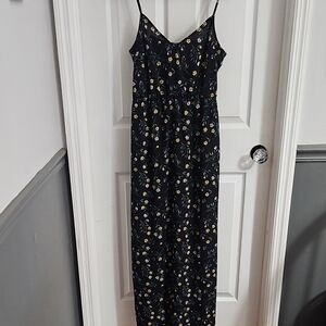 NWT Divided H&M Black Floral Maxi Dress